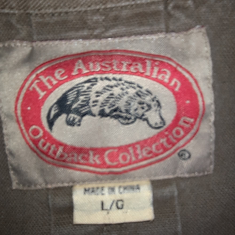 Australian Outback Collection VTG Hemp Blend Bush Shirt SZ L - Picture 6 of 9
